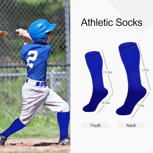 Baseball & Softball Socks and Belt Combo Set - Large Blue