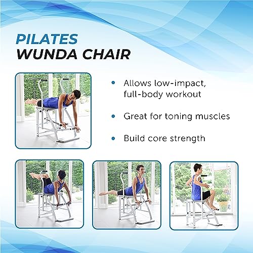 Precision Pilates Chair for Low-Impact Full Body Workouts - Gray