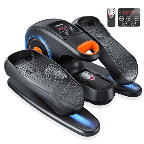 Under Desk Elliptical Machine - Portable Electric Leg Exerciser, Orange