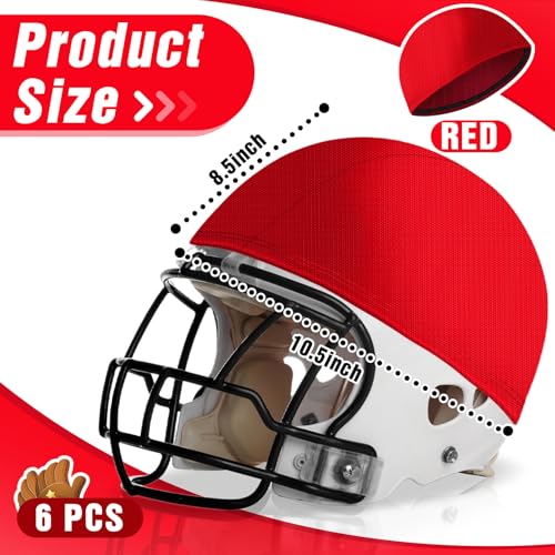 Ramede Red Scrimmage Helmet Covers 6 Pack for Football & Hockey