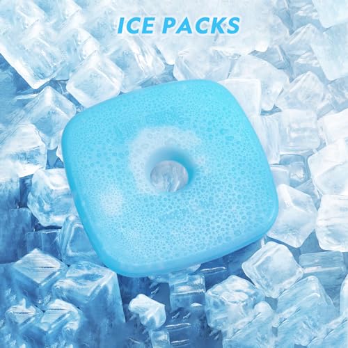 Ultra-Slim Ice Packs for Lunch Boxes & Coolers - 4.8x4.8in