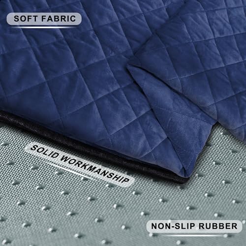 YOKYHOM Golf Cart Seat Covers for 2-4 Seat Carts, Ultra Soft Thick Plush, Non-Slip Backing, 51" x 30.5", Blue/Black