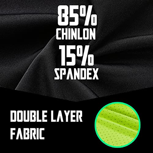 Men's Sweat-Wicking Sport Headbands - Non-Slip, Breathable - Black, Gray & Fluorescent Yellow
