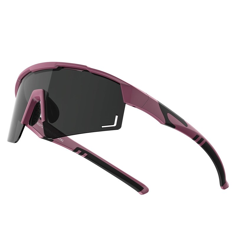 Pluxmooc Polarized Running Sunglasses for Women Men, Sports Sun Glasses for Cycling Baseball Golf Hiking Pickleball UV400 Protection (VK933/T2 Purple)
