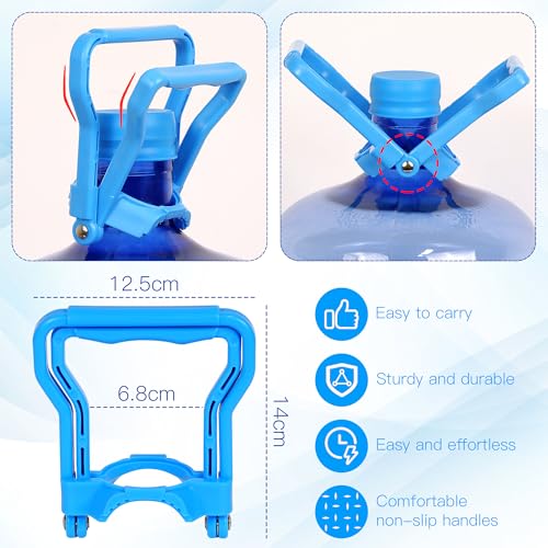 5 Gallon Water Bottle Handle - Heavy-Duty Jug Carrier with Ergonomic Grip - Blue