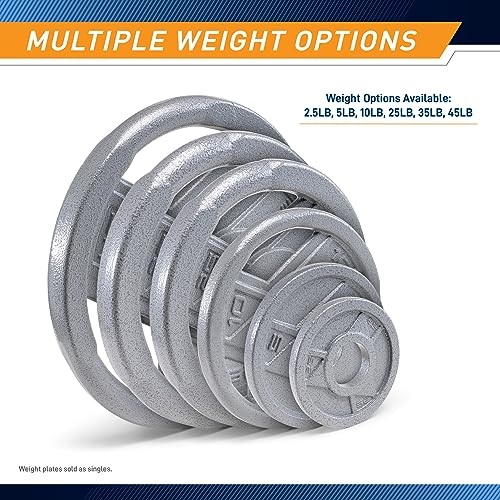 Olympic Cast Iron Grip Plates - 2.5lb for Home Gym Training