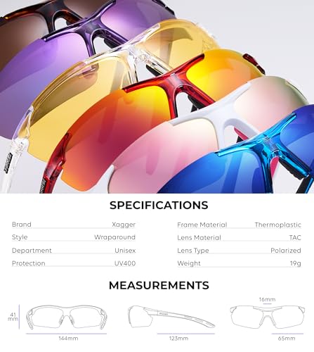 Polarized Sports Sunglasses UV400 for Running, Cycling & Baseball