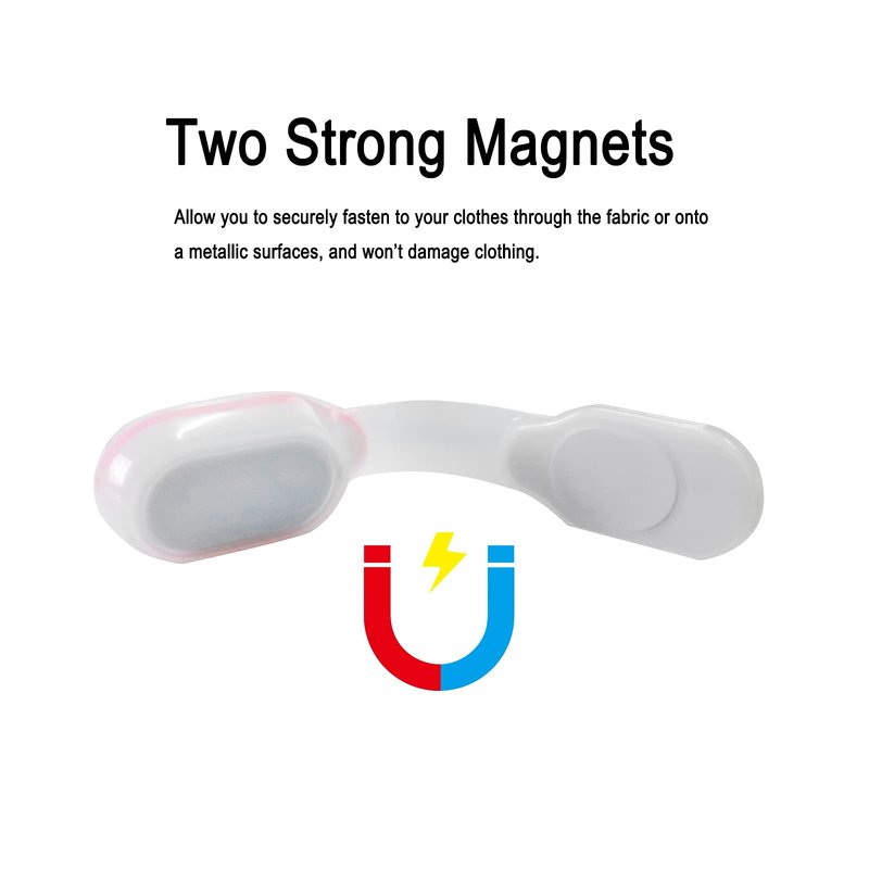 TENQIU 3PCS Clip-on Magnetic LED Safety Light, Night Light with 3 Light Modes, Reflective Running Gear for Hiking, Dog Walking, Running, Jogging, Spinning or Biking