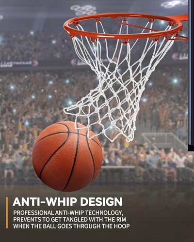 Heavy Duty Basketball Net Replacement - 12 Loops, White