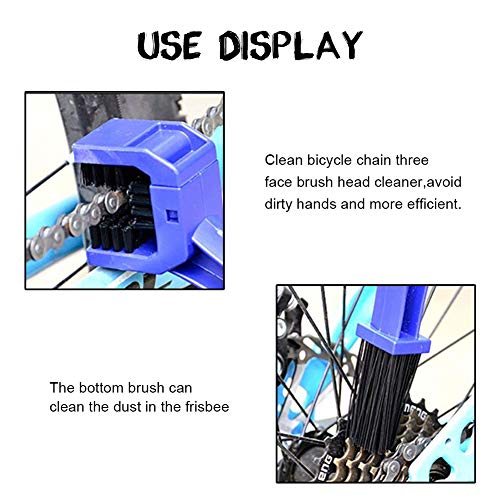 Bicycle Chain Cleaner Tool Set - 3 Cleaning Brushes for All Gears