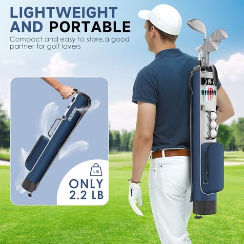 Lightweight Golf Stand Bag with Ball Holder - Blue