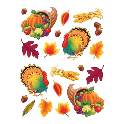 Thanksgiving Stickers - 4 Sheets with Fall Designs