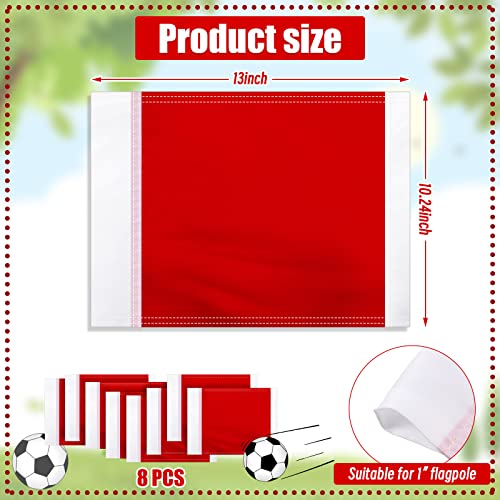 16 Pcs Red Soccer Corner Flags - Referee Equipment Set