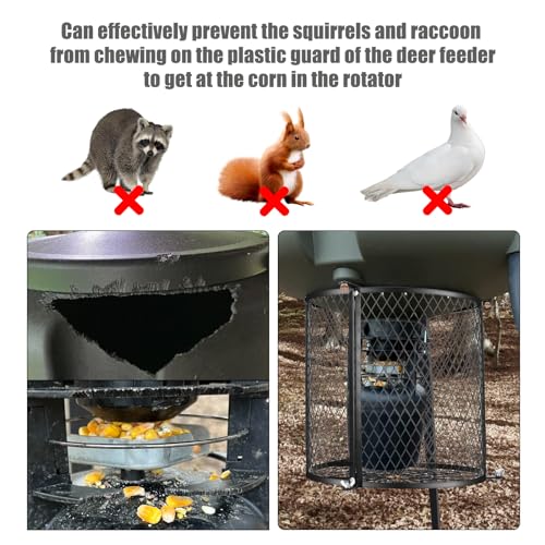 Deer Feeder Varmint Guard - All-Weather Wildlife Protection Cage, 12.3" x 11.8"