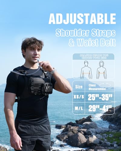 Hydration Vest with 2L Bladder - Lightweight Black Medium-Large