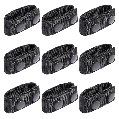 9 PCS Belt Keepers for Duty Belt, 2"-2.25", Nylon Black