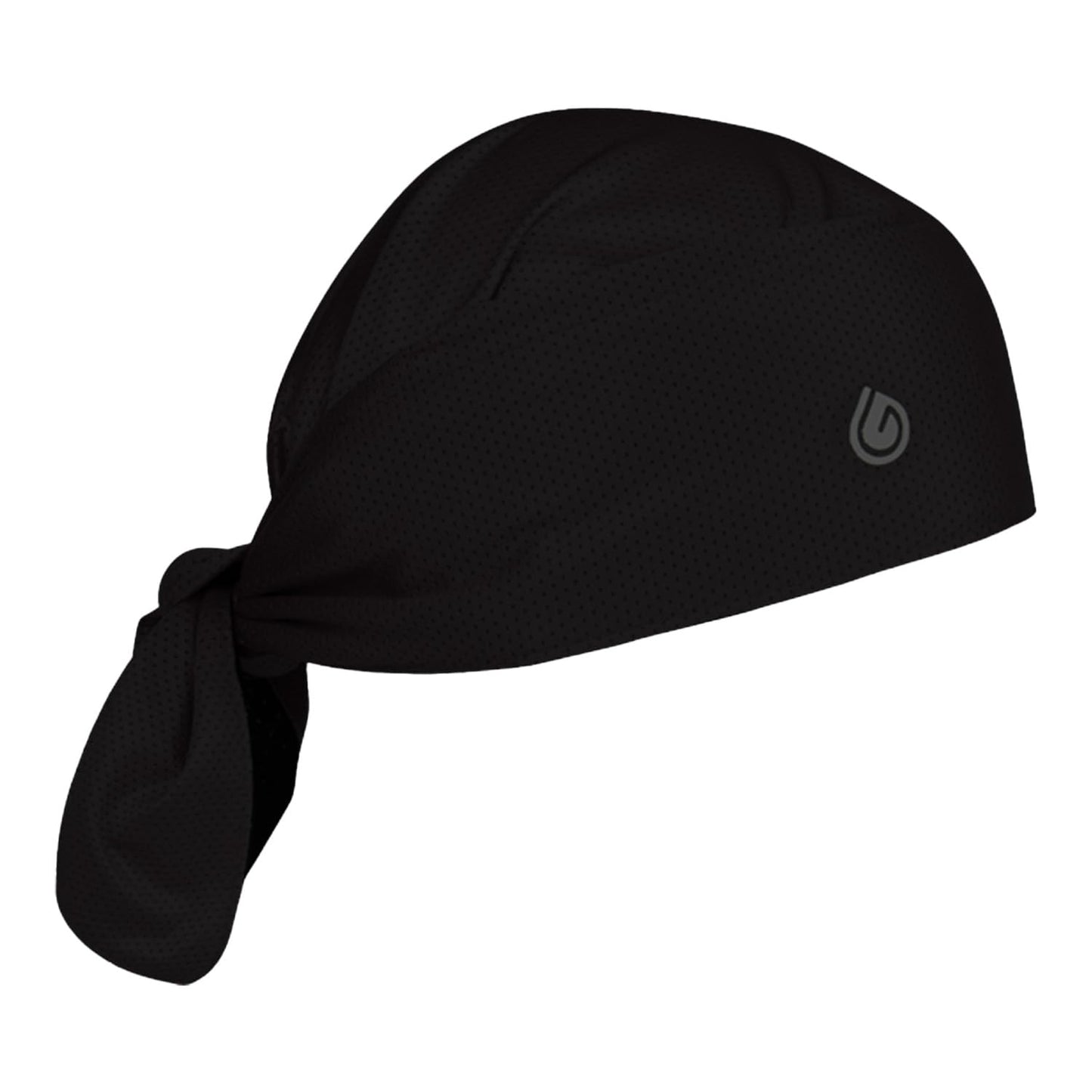 Gymwrap Full Triangle 2.0 - Moisture Wicking Headwrap, Tri-Layer EvapoCOOL Ventilation Technology, Adjustable Tie Head Sweat Stopper Cooling Bandana, Workout Hair Wrap for Sports and Gym - Black