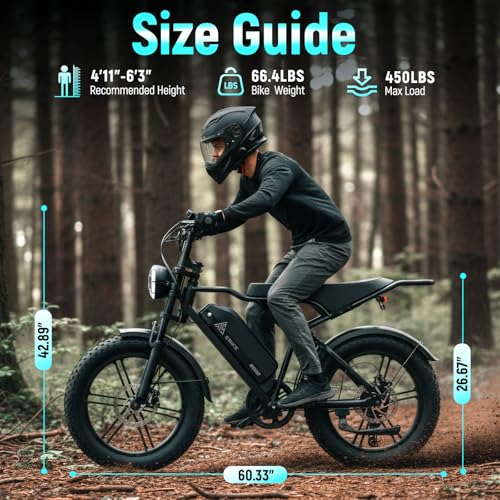 Electric Fat Bike - 48V 15Ah Battery, 1500W Motor, Dual Suspension - Black