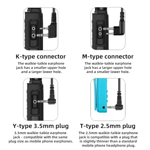 BAOFENG Walkie Talkies Earpiece with Mic,Comfortable Acoustic Tube(2