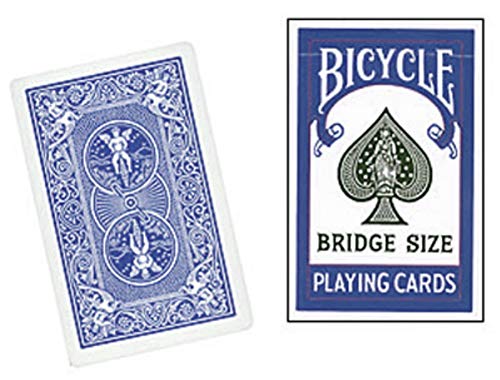 Bridge Size Playing Cards - Plastic Coated, Red & Blue