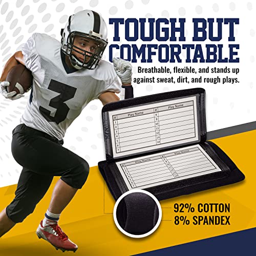 Youth Football Play Wristband Pack - Quarterback QB Armband & Playbook