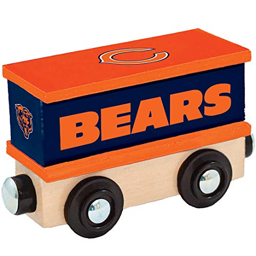 Chicago Bears NFL Real Wood Toy Train Boxcar - 6.5" x 5.5" x 2"