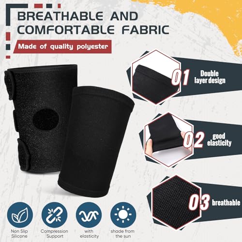 Relaxgiant Kids Knee Brace Set Black Medium - Injury Prevention & Support