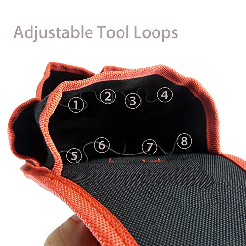 ECOmorning Canvas Tool Pouch Organizer Bag for Electricians & Carpenters