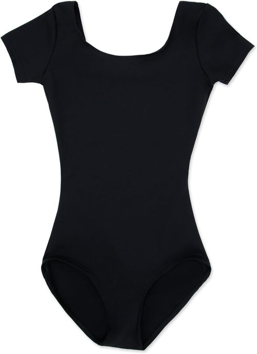 Capezio Girls Short Sleeve Leotard - Comfortable Fit for Dance | Available in Multiple Sizes