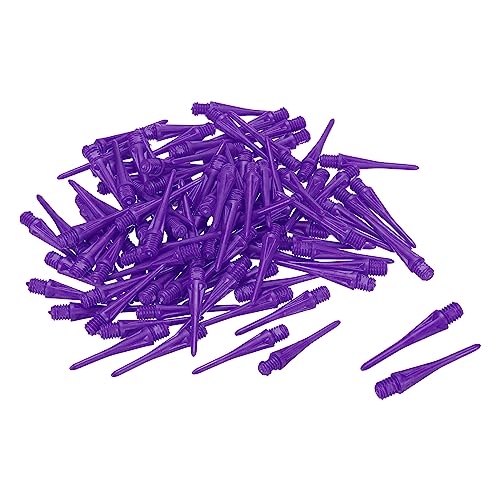 PATIKIL Purple Plastic Dart Tips 2BA Thread Soft Dart Replacement Accessories