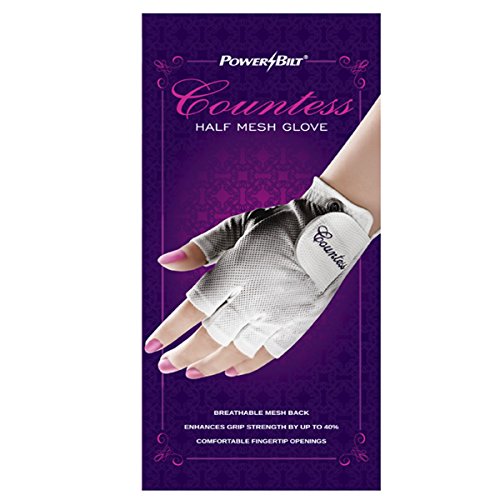 Powerbilt Countess Half-Finger Ladies Golf Glove - Large (LH for Right-Handed)
