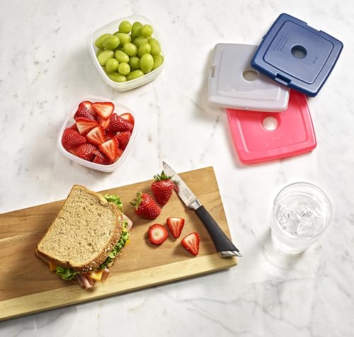 Slim Ice Packs - Quick Freeze Reusable 4-Pack for Lunch Boxes & Coolers - Multicolor
