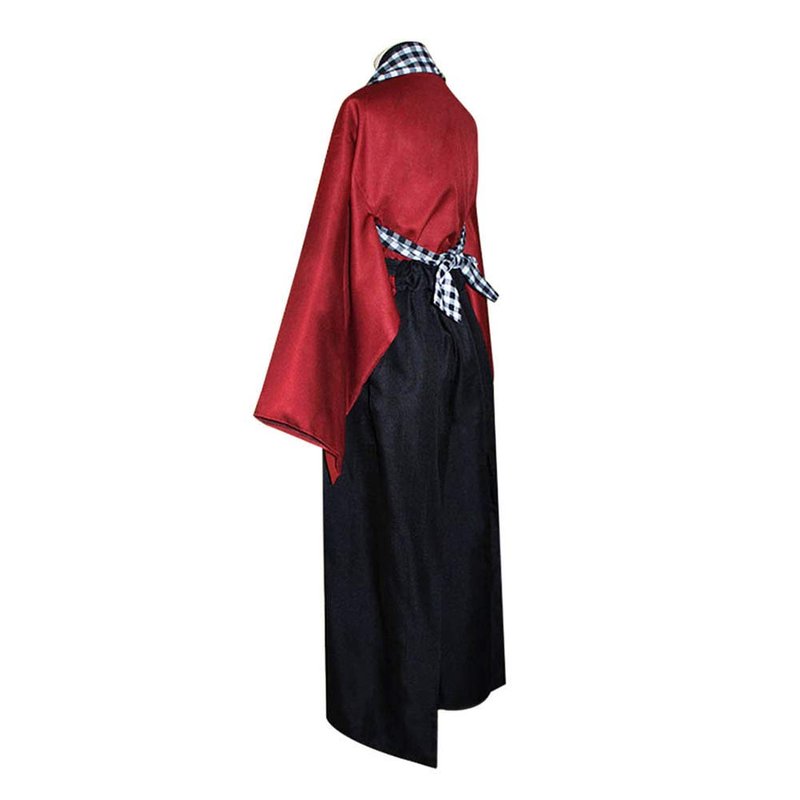 Japanese Hakama Pants Traditional Kimono Hakama Aikido Kendo Uniform Martial Arts Samurai Costume(11-red Top,Medium)