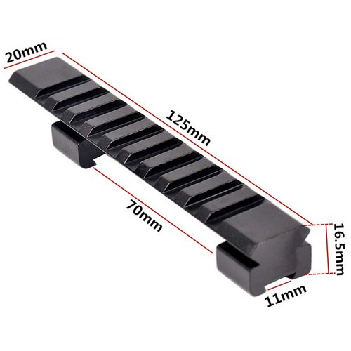 Jnrtifow 11mm Dovetail to 20mm Picatinny Weaver Rail Riser Mount Adapter for Rifle Scope, Black