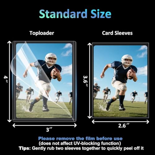 RyshePro 200 UV400 Card Sleeves & 200 Top Loaders Set for MTG TCG - Includes 2 Boxes