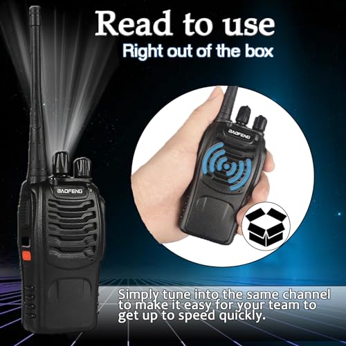 BAOFENG BF-888S Long Range Walkie Talkies 3 Pack with Earpieces for Adults