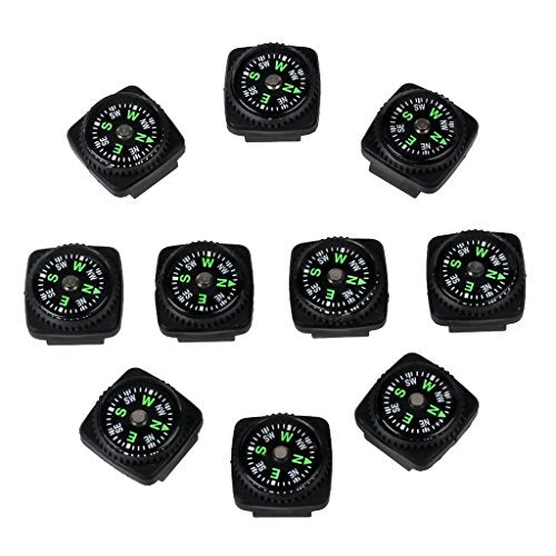 Liquid Filled Button Compass - Durable Hard Shell Design, Pack of 10