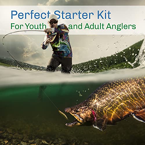 Wakeman Outdoors Fly Fishing Rod & Reel Combo Starter Kit with Case