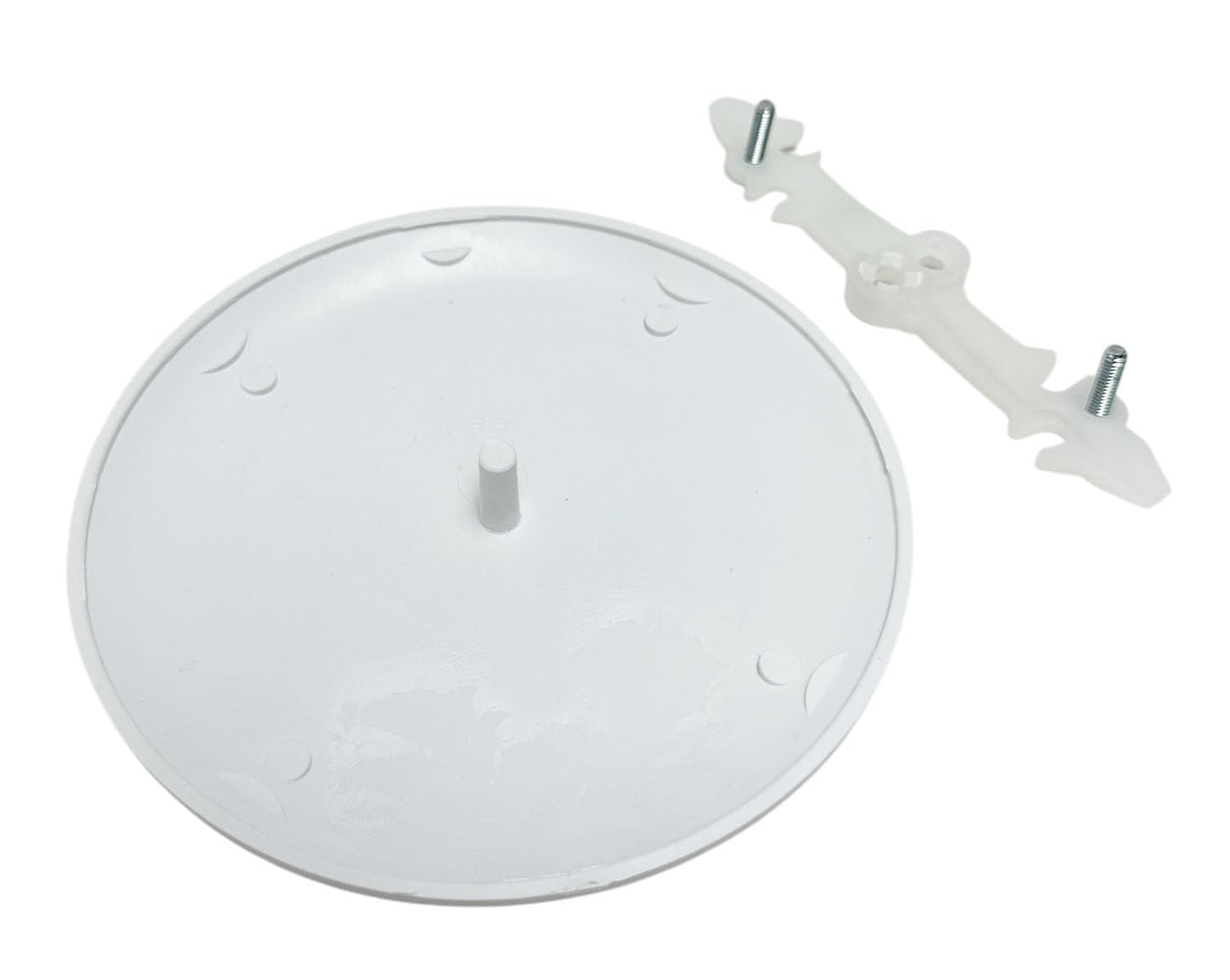 iMBAPrice IMBA-CP3540-2 Textured White Plastic Ceiling Box Cover Plate for 3-1/2" & 4" Round or Octagon Electrical Boxes, Invisible Mounting Screws, 2-Pack