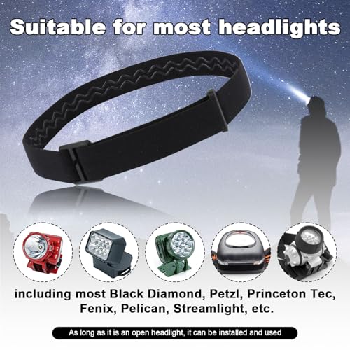 Elastic Headlamp Strap Replacement - Comfortable Nylon Holder