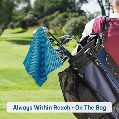Magnetic Golf Towel - Ultra-Absorbent Microfiber, Green
