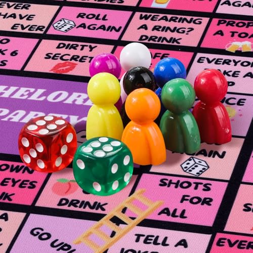 Bachelorette Party Drinking Game - Fun Rubber Board Game for 2-8 Players
