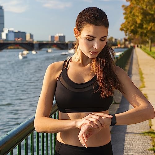 Soft Silicone Bands for Fitbit Versa 4/3 & Sense 2/1 - Black/Black, Large