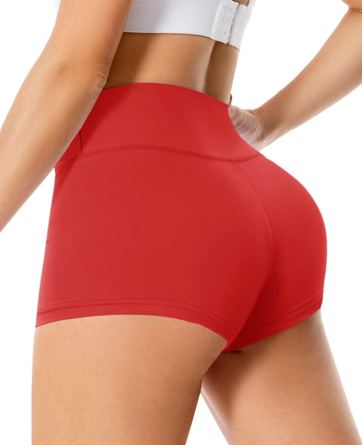 Skiennix Women's High Waisted Biker Shorts - Spandex Yoga & Workout | Comfortable Athletic Booty Shorts