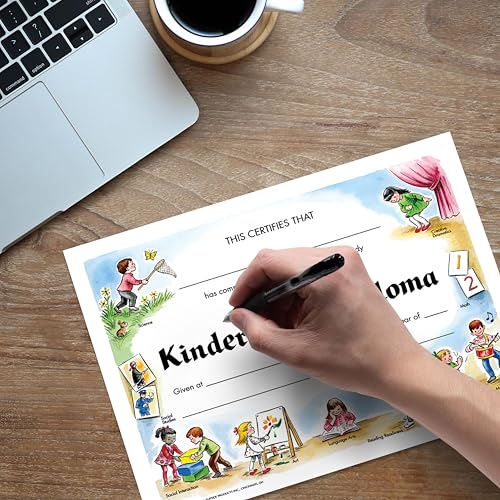 Kindergarten Diplomas - Customizable Graduation Certificates, 30 Pack