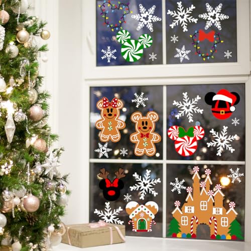 Gingerbread Christmas Window Clings - 9 Sheets Decorations