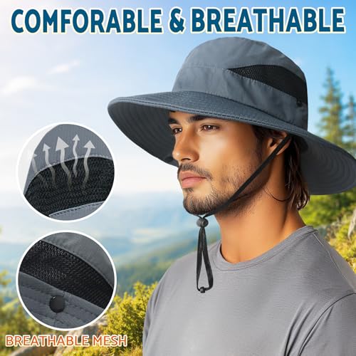 Wide Brim Sun Hat with UPF 50+ Protection for Outdoor Activities