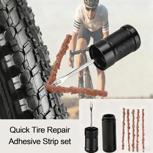 Tubeless Bike Tire Repair Kit - Quick Puncture Repair with Tool & 15 Strips
