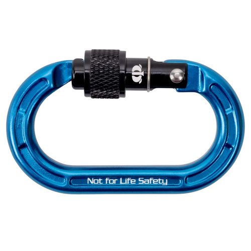Omega Pacific Micro Raider – Mini Aluminum Keylock Screw-Lok Carabiner for Throwline, Gear Mounting, and Non-PPE Use – Oval Shape, 4kN Strength, Lightweight Accessory Connector - Red