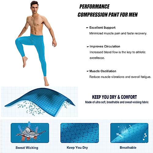 SPVISE Men's Compression Pants Workout Leggings Running Tights Cool